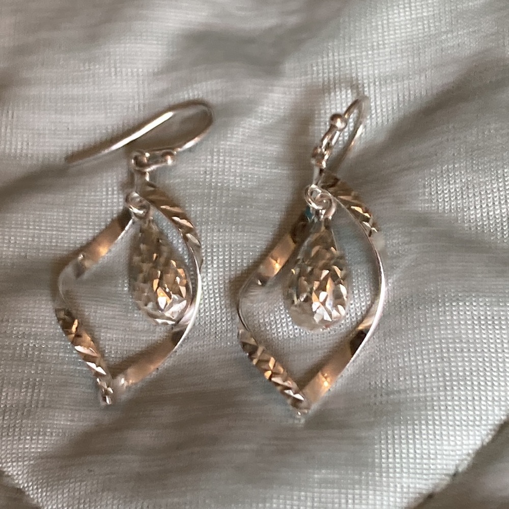 Sterling Silver Modern Dangle Earrings